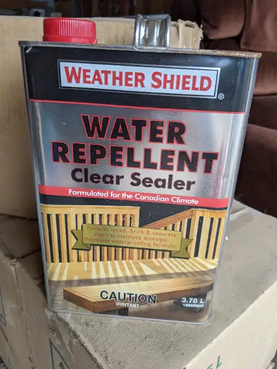 clear water repellent sealer. several years old. never opened. I've contacted a sales rep who said t...
