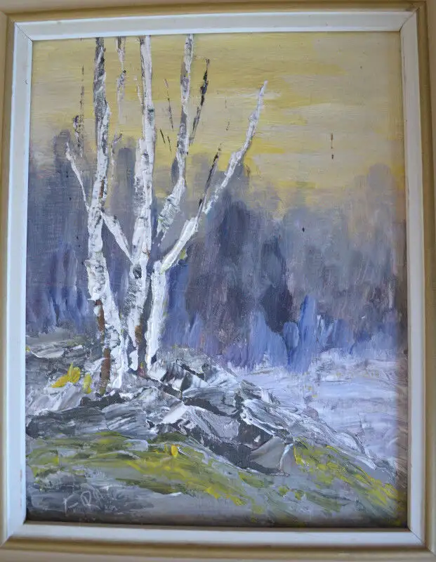 VINTAGE OIL ON BOARD LANDSCAPE PAINTING in Arts & Collectibles in Gatineau - Image 2
