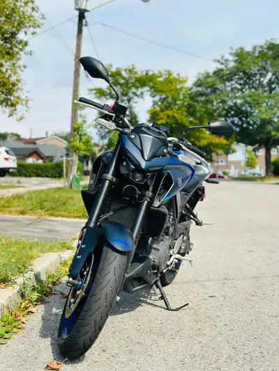 This 2023 Yamaha MT-03 is a nearly new, agile, and powerful naked sport bike featuring a 321cc liqui...