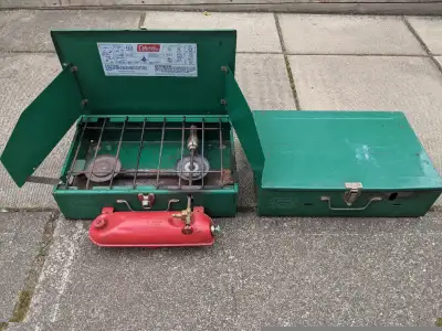 Coleman camp stove, View more