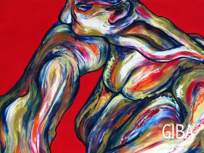 Attila 48 x 48 - Peinture à l'huile par Giba, View more