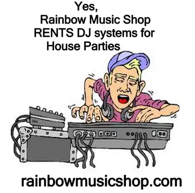 Yes,Rainbow Music Shop RENTS compact DeeJay systems too !, View more