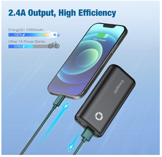Portable Charger Power Bank 10000mAh Compact Size Small Portable in General Electronics in Markham / York Region - Image 3