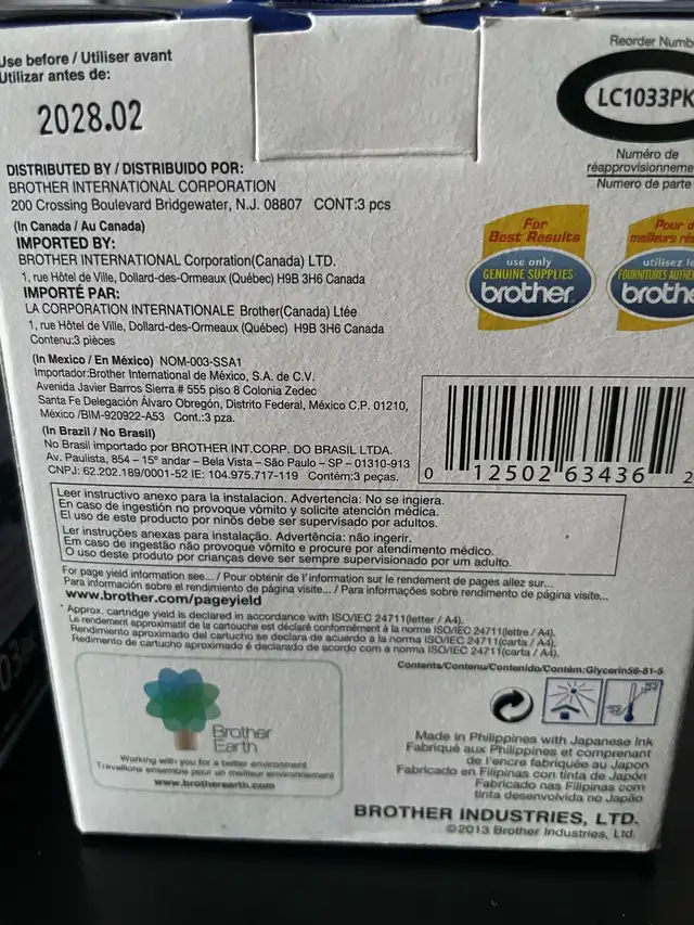 Brother ink cartridges Black LC103 & 3 color LC103CL value Pack in Printers, Scanners & Fax in Longueuil / South Shore - Image 7