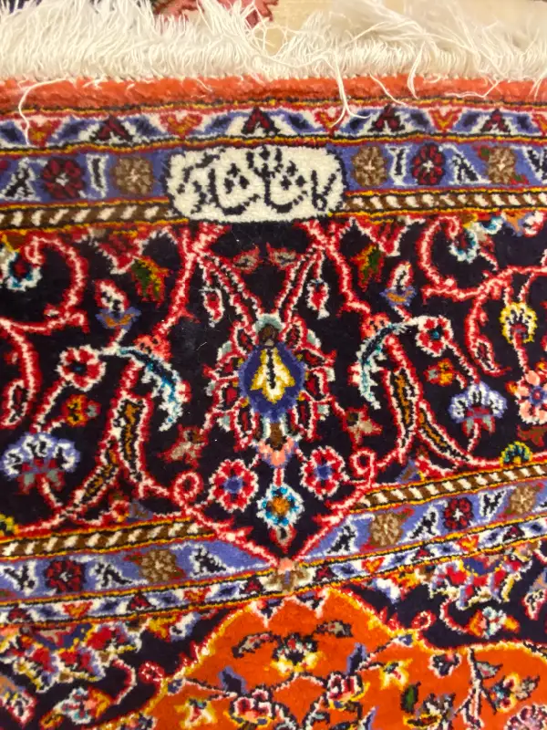 Persian kashan shadsar wool & Silk handmade rug ( Iran) in Rugs, Carpets & Runners in Markham / York Region - Image 3