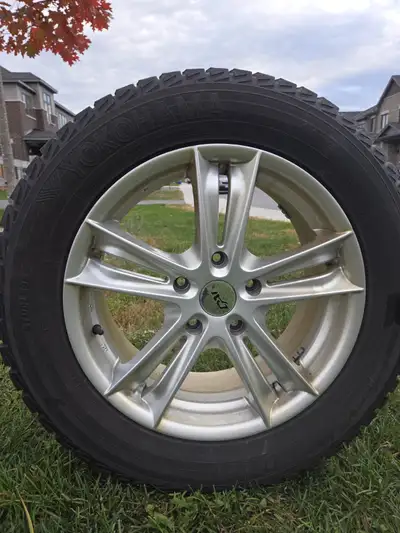 4 Winter Tires with Rims- Yokohama Size 255/55 R18 - Great condition both Rims and tires bolt patter...