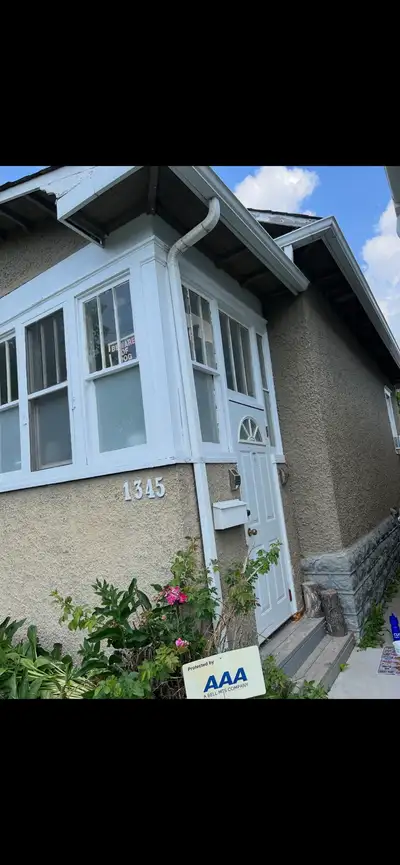 Cozy 2 bedroom + den house with small fenced yard available for rent May 1st. Recently renovated kit...