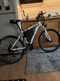 Ebike it has 4 hr use not my think looking to sell or trade.