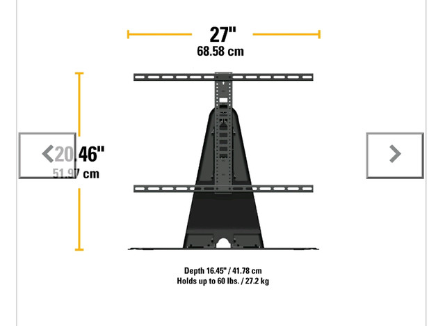 Sanus  TV stand (Base) for 32" - 65" TVs

 in Video & TV Accessories in Ottawa - Image 2