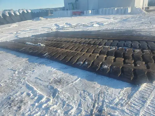 Heavy-Duty Steel Reinforced Matting – Made from Giant Mining Tire Tread Key Features: Size: 38 ft lo...