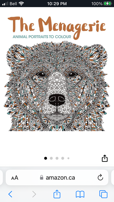 The Menagerie -- Animal Portraits to Colour, View more