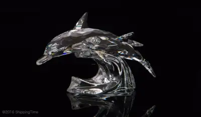 SWAROVSKI CRYSTAL  1990  DOLPHINS, View more