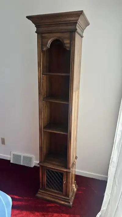 BEAUTIFUL Retro Tall Wooden Bookcase with Cabinet, View more