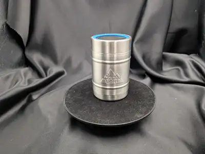 Coors Light Stainless Steel "Keg" Silver Bullet Can Koozie Blue, View more