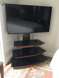 TV stand glass shelves