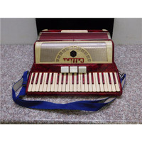  Cellini Accordian Cream Red Finish Made In Italy