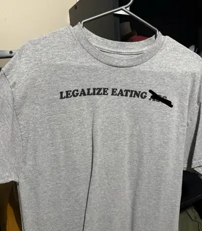 Light grey, size large. Worn a couple of times but have no need to wear again. Very funny among frie...