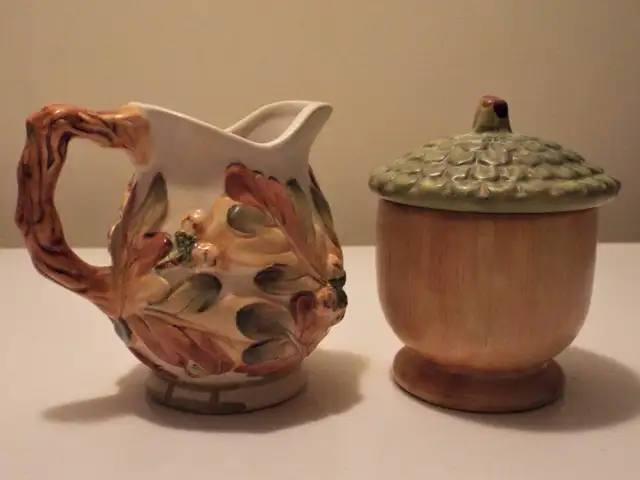 Autumn Leaves cream, sugar, salt & pepper set by Hallmark63815757184513122