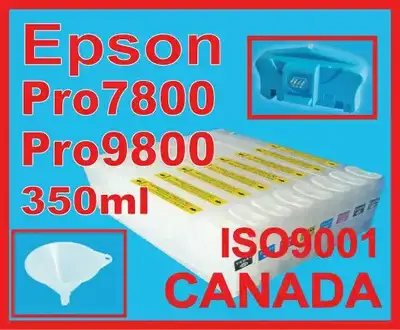 The New 8pcs Refillable Ink Cartridge, 350ml are for Epson Stylus Pro 7800/7880/9800/9880 and 300ml...