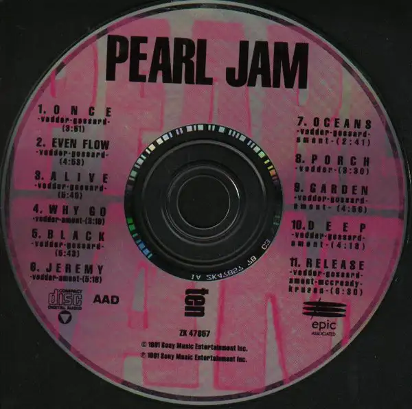 Pearl Jam  --  Ten  * CD // Disque Compact in CDs, DVDs & Blu-ray in City of Montréal - Image 3