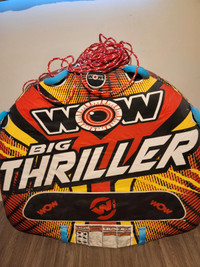 Wow! Big Thriller 1-2 Person Towable Tube w/ 75ft tow rope