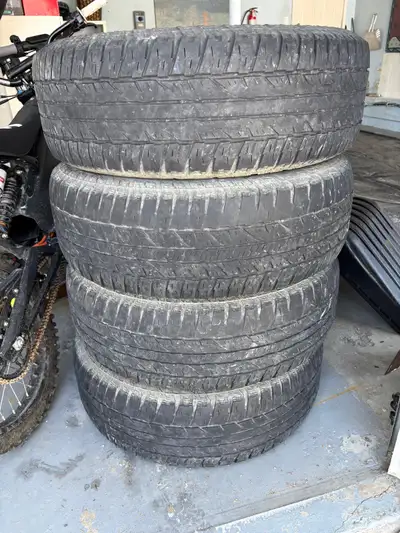 265/70 R17 M&S Snowflake Tires DOT 14/22. 5/32 left on two / 6/32 on two. Want them gone cause I bou...