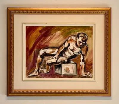 huile sur toile réalisée par Yvon Provost ( Montréal (1935 – Boucherville ). Après ses études univer...