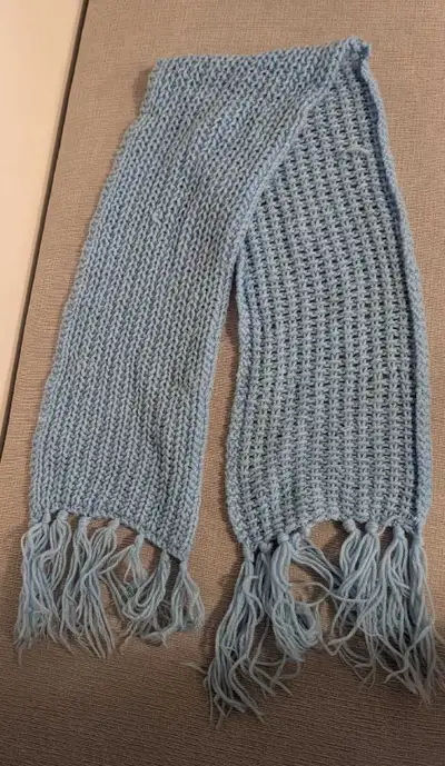 Light Blue Knit Scarf, View more