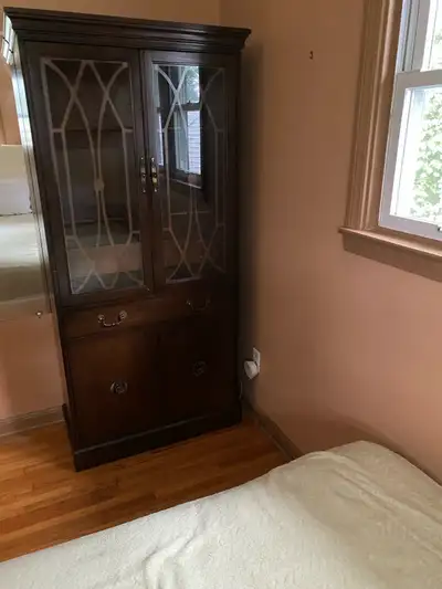 Traditional Dark Wood China Cabinet, View more