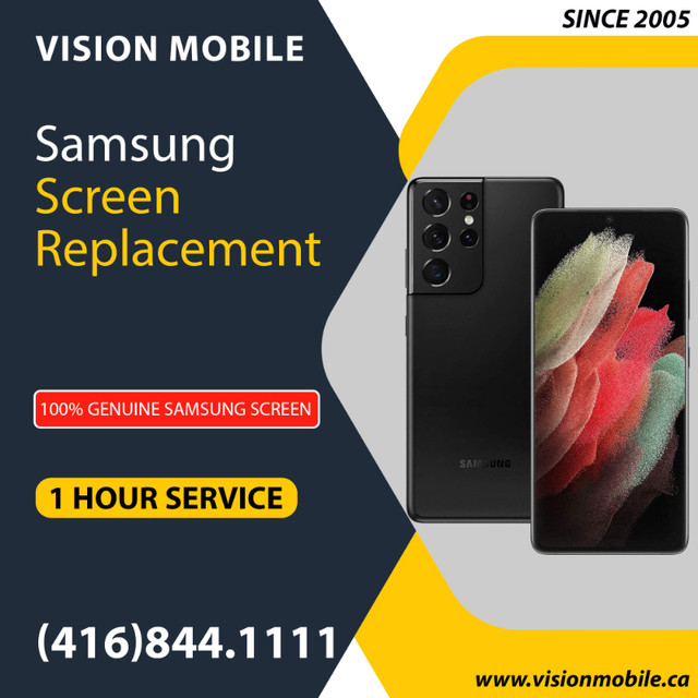 Samsung Screen Repair - Genuine Samsung Screen - 1 Hour Service in Cell Phone Services in City of Toronto - Image 3