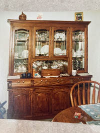 Lovely solid wood 2 piece buffet