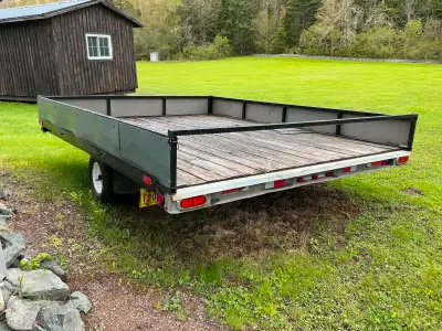 94 inch x 10 foot galvanized utility trailer all rewired last winter,all new led lights,new axle 3 y...
