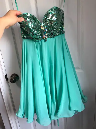 Strapless prom dress, View more