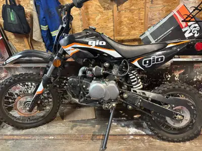 Nephew is selling is GIO 110 dirt bike, has less than 20 hours of riding on it. If ad is still up it...