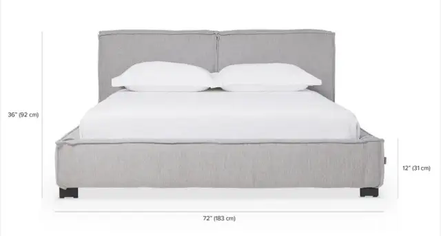 Bed VESTA Maison Corbeil - NEW used only 2 months in Beds & Mattresses in City of Montréal - Image 2