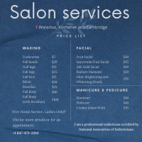 Salon,  Waxing, Facial, Manicure and Pedicure