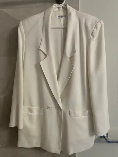 Skirt & Blazer Suit, White, View more