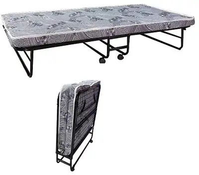 ROLLAWAY FOLDING BED WITH LUXURIOUS 3 INCH THICK FOAM MATTRESS., View more