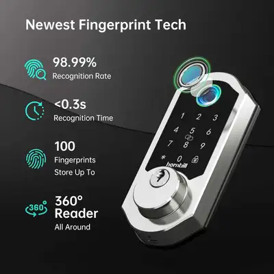 Hornbill WiFi Smart Lock | Fingerprint, Keypad, App, Alexa , View more