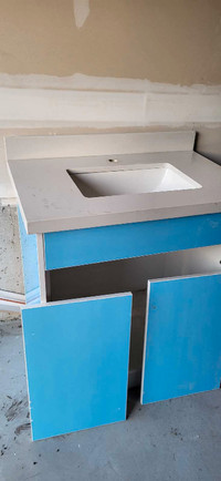 Washroom  vanity with  gorge  counter top