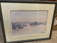 Signed Print? Original? of a Foggy Day