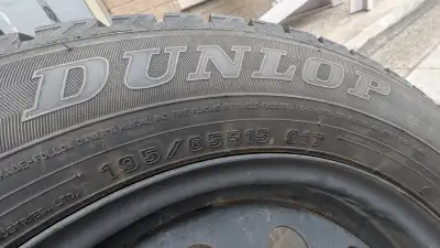 Winter tire package for sale, 195 65 15 Dunlop Winter Max on steel rims. Fits 2019 Kia Forte, steel...