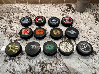 MORE RARE ICE HOCKEY PUCKS -13 + 1993 COCA-COLA NORRIS DIVISION, View more