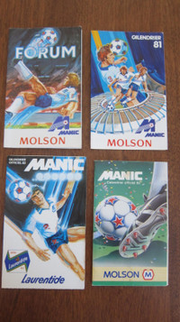 RARE Calendrier officiel du MANIC de Montréal 1981-1982-1983