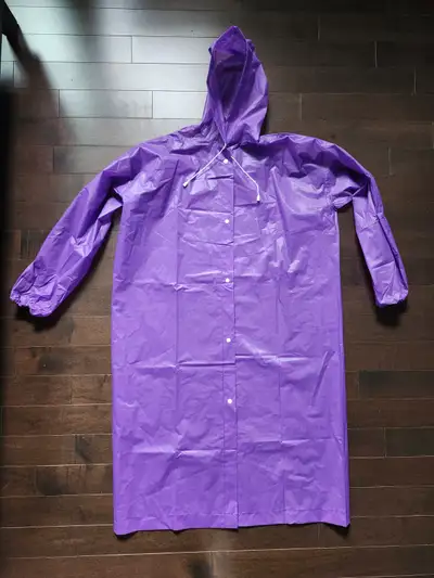 Rain coat purple XL brand new / manteau de pluie mauve TG neuf, View more