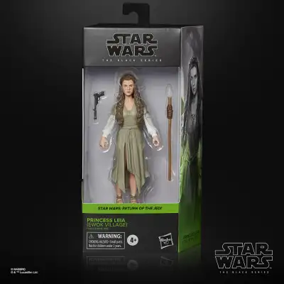 Star Wars the Black Series Princess Leia Ewok Village action figures from the Return of the Jedi Mov...