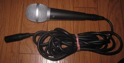 $40, working and tested, with XLR cable, and On/Off switch on the mic.
