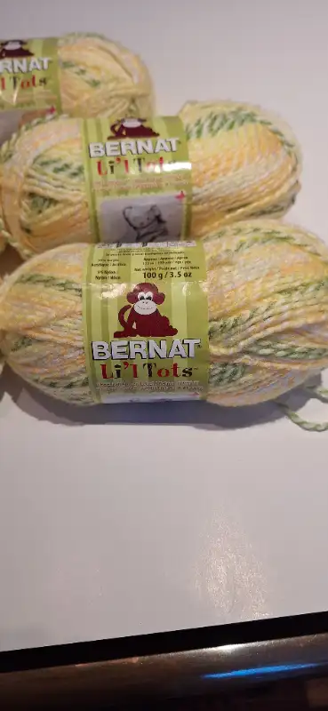 Smoke pet free home. No longer needed. See my other ads for yarn available. I have 5 balls of BERNAT...