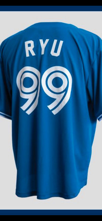 Toronto Blue Jays Nike Official Replica Home Jersey - Mens with Ryu 99  printing