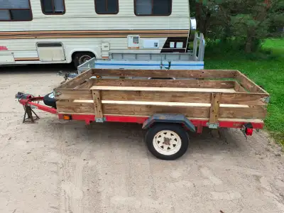 Great little 4 x 8 utility trailer with new lights, wiring and 3/4" plywood deck. When replacing the...
